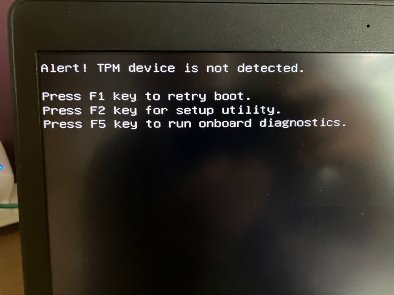 TPM Device Not Detected